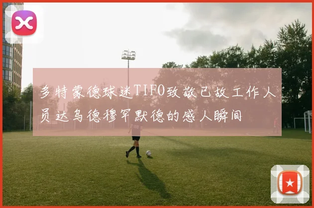 多特蒙德球迷TIFO致敬已故工作人员达乌德穆罕默德的感人瞬间